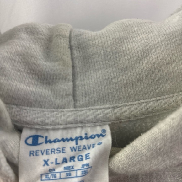 Vintage University Of North Dakota Champion Reverse Weave Gray Hoodie Sz XL UND - Picture 7 of 9